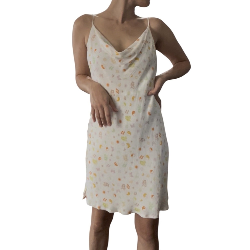 Elodie Y2K-Inspired Cowl Neck Slip Dress – Size L‎ (NWT) Whimsical Comfortable